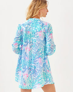 Natalie Shirtdress Cover-Up - Multi Via Del Mar