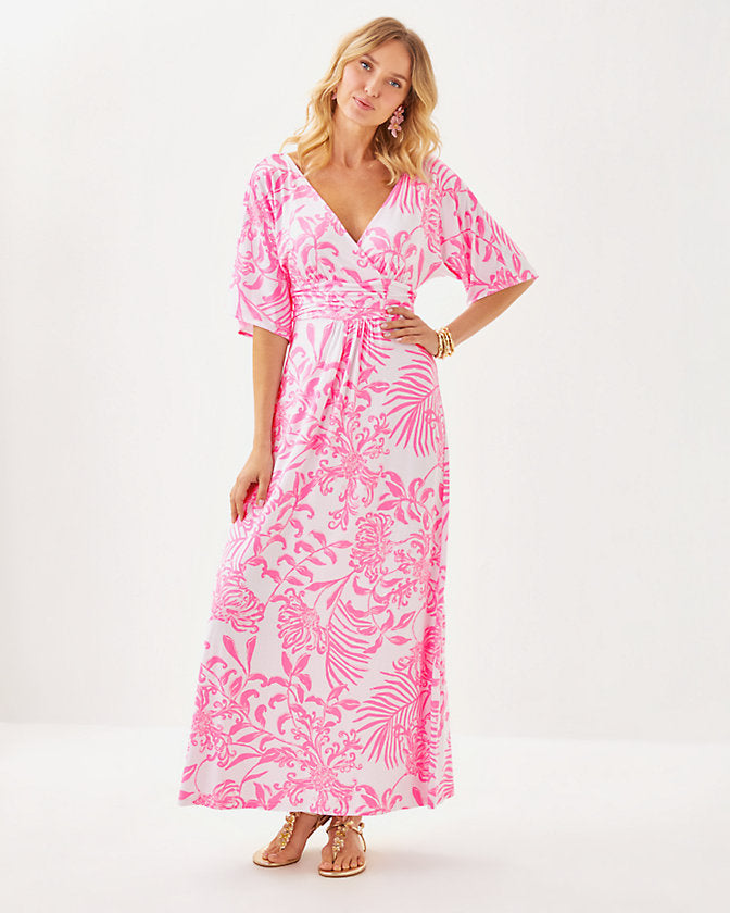 Parigi Maxi Dress - Rousseau Pink Glisten In The Sun