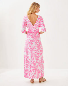 Parigi Maxi Dress - Rousseau Pink Glisten In The Sun