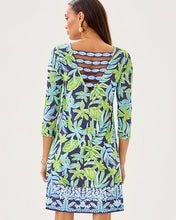 Load image into Gallery viewer, Ophelia Swing Dress - Sapphire Pool Tropical Tango Engineered Dress
