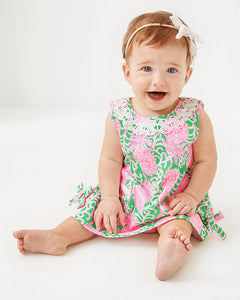 Baby Lilly Infant Shift Dress - Fauna Green Party Like A Pineapple