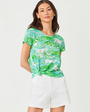 Load image into Gallery viewer, Etta Scoop Neck Top - Capri Blue Galloping Gals
