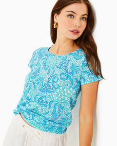 Etta Scoop Neck Top - Resort White Goombay Grooves