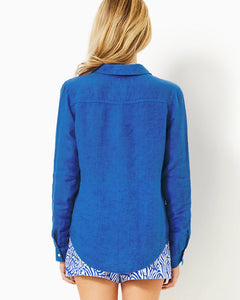 Sea View Button Down - Martinique Blue X Blue Med