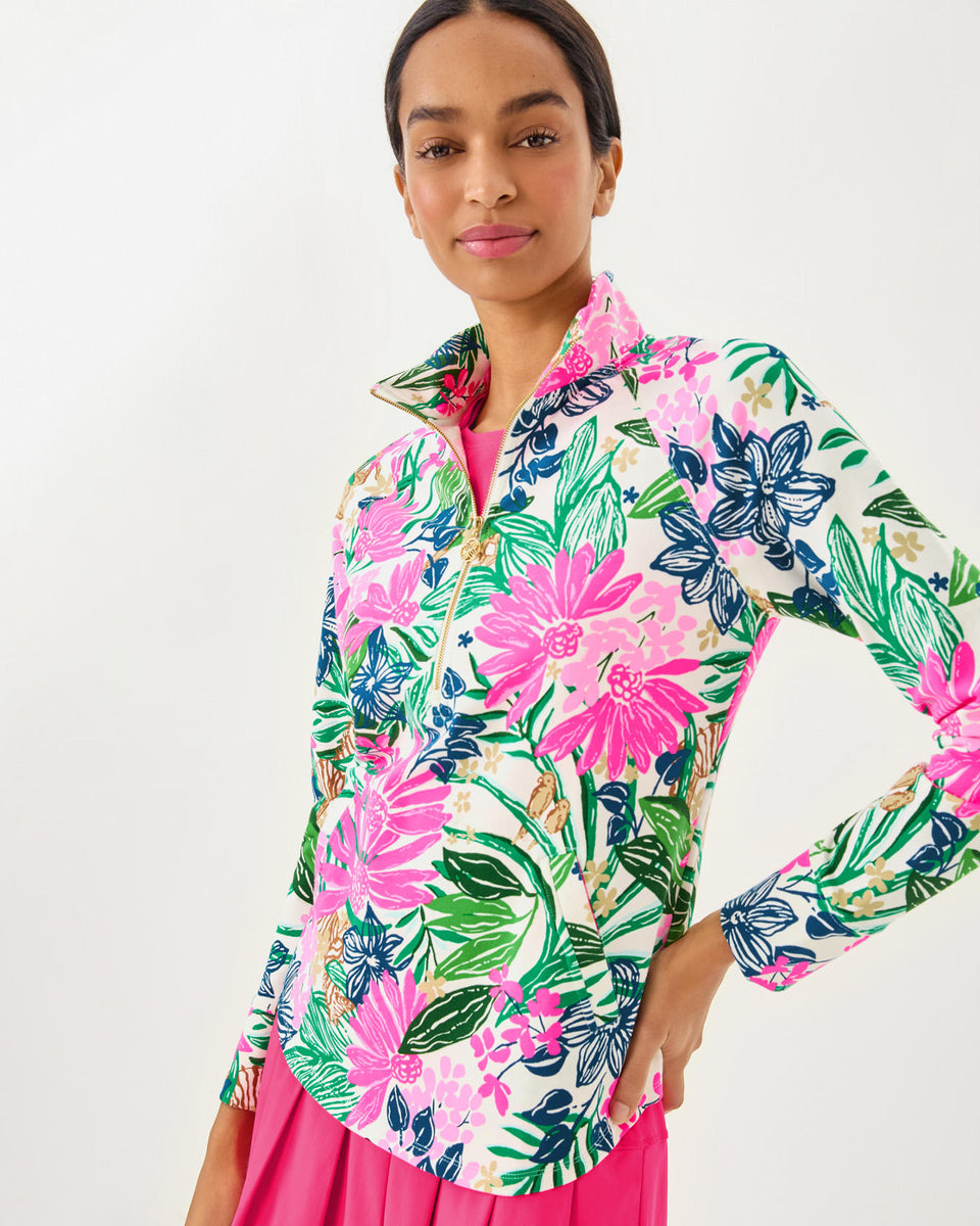 UPF 50+ SKIPPER POPOVER, ABACO BLUE IN TURTLE AWE