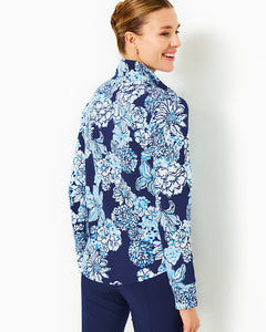 UPF 50+ Leona Zip-Up Jacket - Low Tide Navy Bouquet All Day