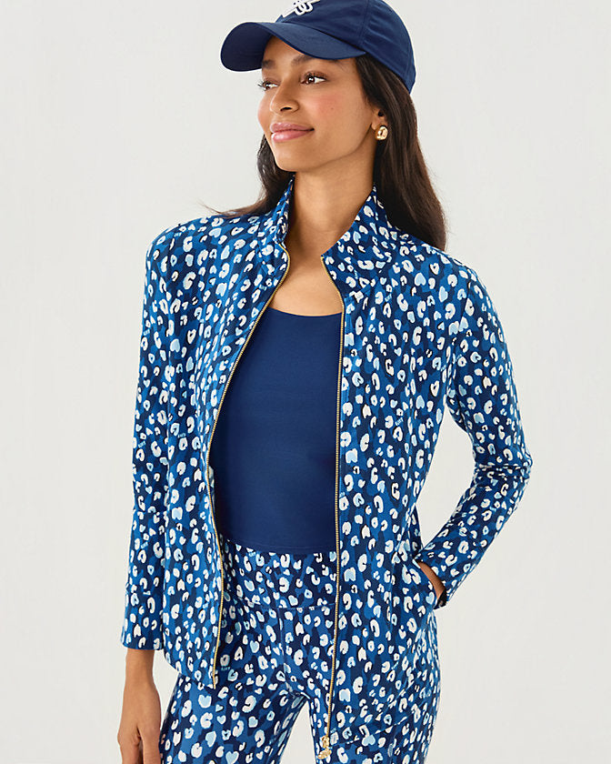 UPF 50+ Leona Zip-Up Jacket - Starlight Navy Youre An Animal