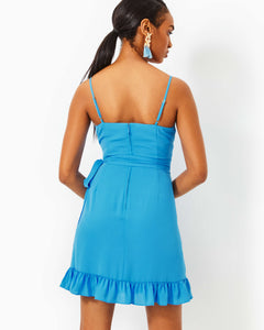 Alisa Wrap Dress - Lunar Blue