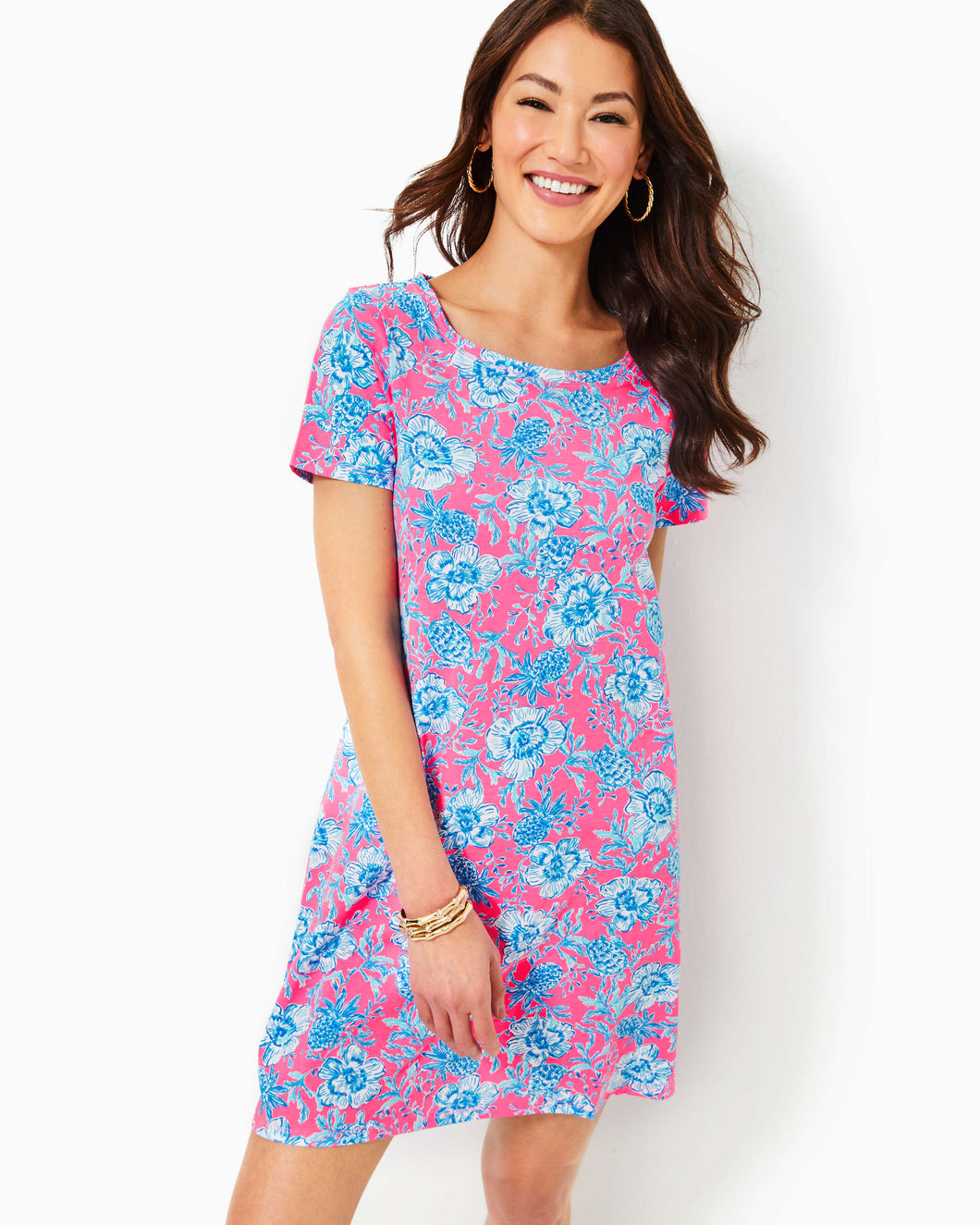 Cody T-Shirt Dress - Roxie Pink Wave N Sea