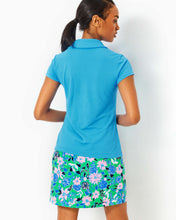 Load image into Gallery viewer, UPF 50+ Luxletic Frida Scallop Polo Top - Lunar Blue
