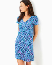 Load image into Gallery viewer, Etta V-Neck Dress - Barton Blue Star Gazing
