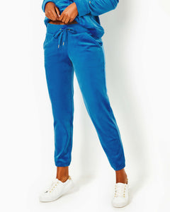 28" Mallie Velour Pant - Indigo Breeze