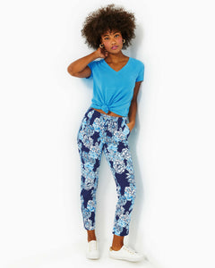 28" Emora Knit Pant - Low Tide Navy Bouquet All Day