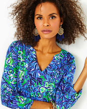 Load image into Gallery viewer, Fairfax 3/4 Sleeve Dress - Abaco Blue In Turtle Awe
