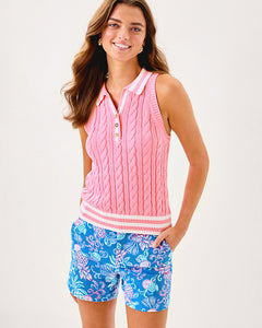 5" Gretchen High Rise Short - Sunwashed Blue Citrus Crush