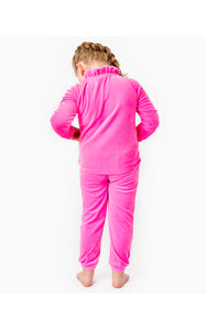Girls Mini Mallie Velour Pant - Plumeria Pink