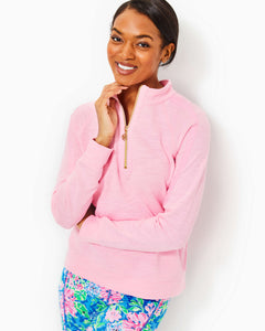 Ashlee Half-Zip Pullover - Conch Shell Pink