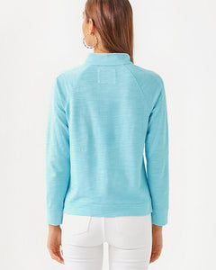 Luxletic Ashlee Half-Zip Pullover - Fresh Water Blue