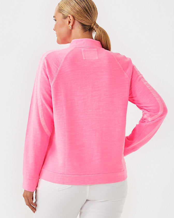 Pull Lilly Pulitzer Luxletic Ashlee 1/2 Zip - Femme, Taille XL, Bleu Marine - Neuf Avec étiquette