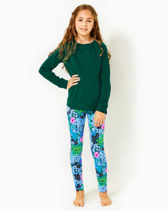 Girls Mini Luxletic Beach Comber Sweatshirt - Evergreen