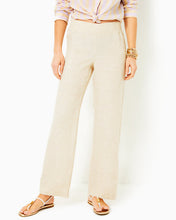 Load image into Gallery viewer, 31&quot; Deri Linen Palazzo Pant - Sand Bar X Resort White
