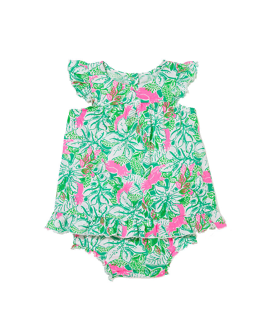 Cecily Infant Dress - Botanical Green Just Wing It