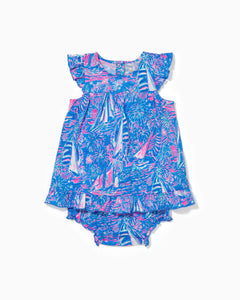 Cecily Infant Dress - Boca Blue Its A Sailabration