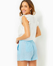 Load image into Gallery viewer, 4&quot; Lilo Linen Short - Celestial Blue X Resort White

