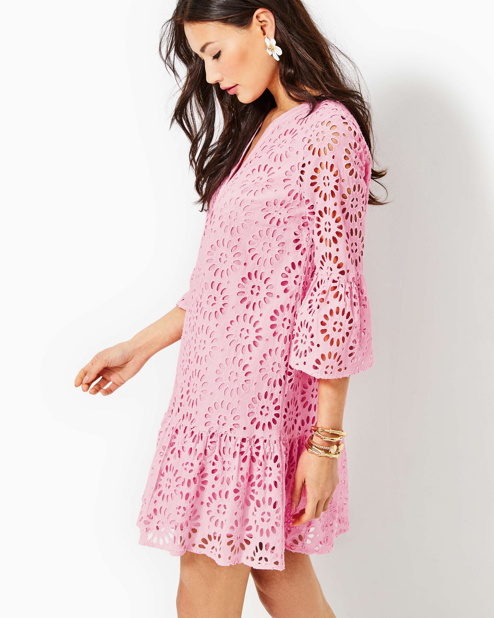 Lilly Pulitzer Kay Short Sleeve Eyelet Top