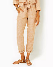 Load image into Gallery viewer, 31&quot; Taron Mid-Rise Linen Pant - Rattan X Resort White
