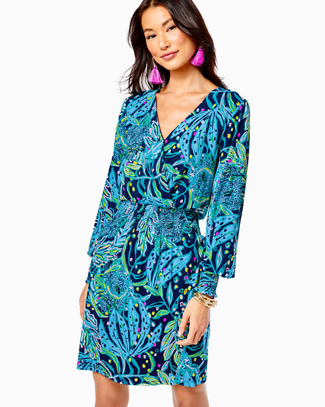 Talley Dress - Low Tide Navy Catty Purrsonality