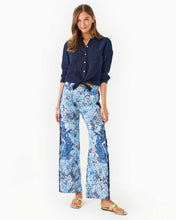 Load image into Gallery viewer, 32&quot; Bal Harbour Palazzo Pant - Bonaire Blue Just A Little Koi Engineered Pant
