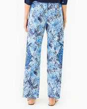 Load image into Gallery viewer, 32&quot; Bal Harbour Palazzo Pant - Bonaire Blue Just A Little Koi Engineered Pant
