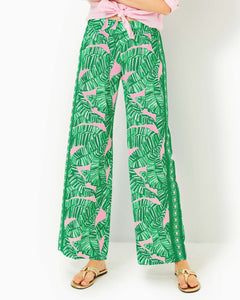 32" Bal Harbour Palazzo Pant - Conch Shell Pink Lets Go Bananas Engineered Pant