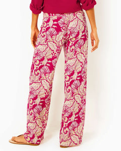 32" Bal Harbour Palazzo Pant - Poinsettia Red Island Vibes