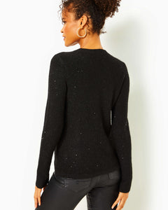 Morgen Sequin Sweater - Black Metallic