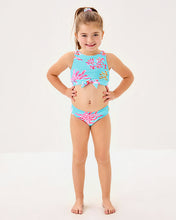 Load image into Gallery viewer, UPF 50+ Girls Tacoma Tankini Swim Set - Multi Royal Coral

