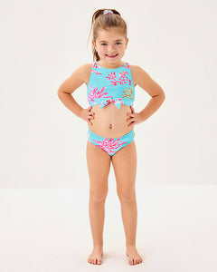 UPF 50+ Girls Tacoma Tankini Swim Set - Multi Royal Coral