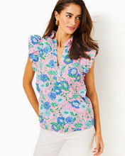 Load image into Gallery viewer, Klaudie Ruffle Sleeve Cotton Top - Conch Shell Pink Rumor Has It
