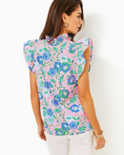 Load image into Gallery viewer, Klaudie Ruffle Sleeve Cotton Top - Conch Shell Pink Rumor Has It
