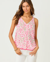 Load image into Gallery viewer, Florin Reversible Straight Hem Top - Conch Shell Pink Lil Sunny Daisies
