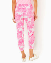 Load image into Gallery viewer, UPF 50+ Luxletic 25&quot; Corso Crop Pant - Resort White Pb Anniversary Toile Golf
