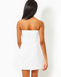 Kylo Strapless Skirted Romper - Resort White