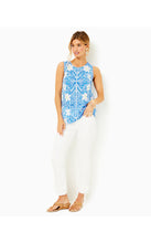 Load image into Gallery viewer, Iona Sleeveless Top - Lunar Blue My Flutter Half Engineered Woven Top
