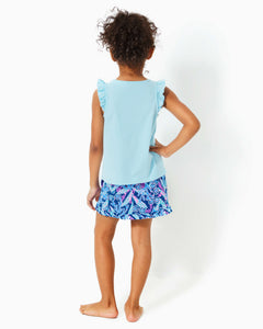 UPF 50+ Luxletic Girls Mini Anika Skort - Barton Blue Star Gazing