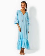 Load image into Gallery viewer, Cheree Long-Sleeved Cover-Up - Celestial Blue
