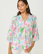 Load image into Gallery viewer, Lourdes Top - Resort White Viney Liney
