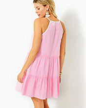 Load image into Gallery viewer, Britt Seersucker Striped Halter Dress - Havana Pink Seersucker Stripe

