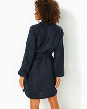 Load image into Gallery viewer, Bethanne Knee Length Linen Dress - Onyx X Onyx
