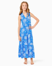 Load image into Gallery viewer, Girls Mini Malone Maxi Dress - Boca Blue Croc And Lock It
